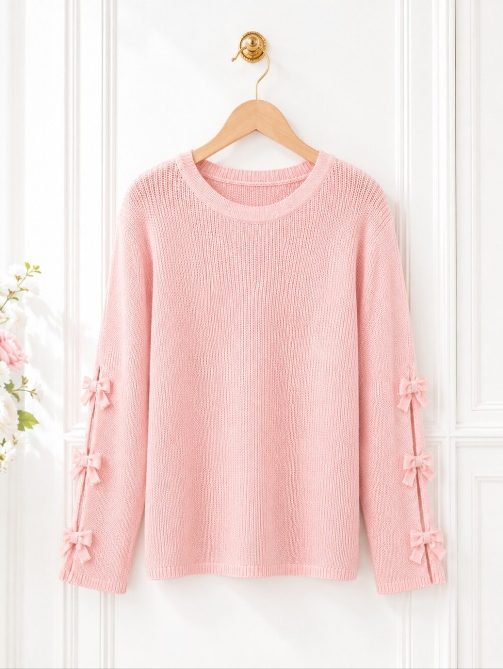 Elle | Knit Sweater Size Large Soft Cozy Pullover Long Sleeve Classic Neutral - Picture 5 of 10